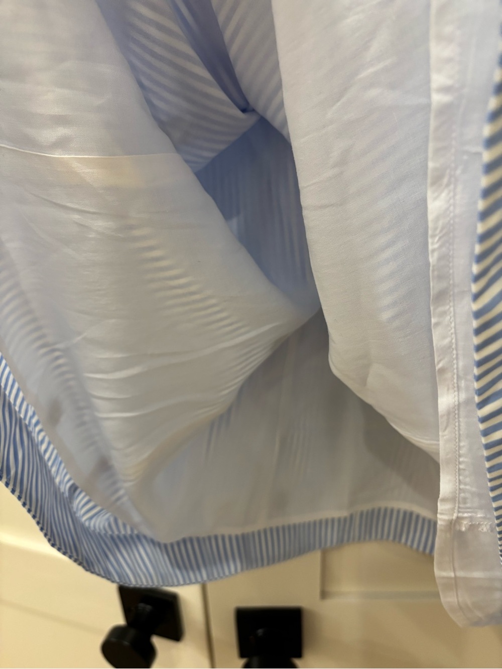 JCrew Collection Blue and White Striped Dress with Crystal Flower Embellishments - Picture 6 of 7